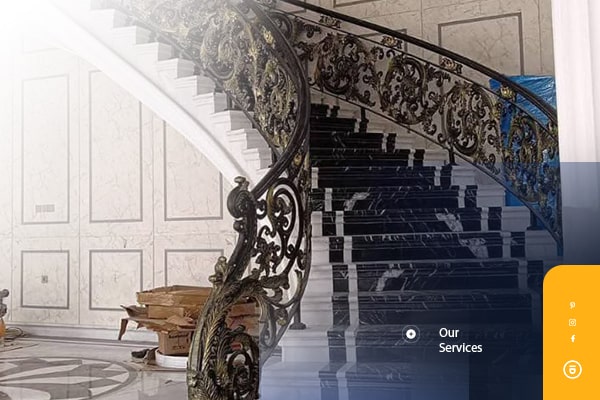→ Railing Tangga Layang Besi Tempa Klasik Mewah
